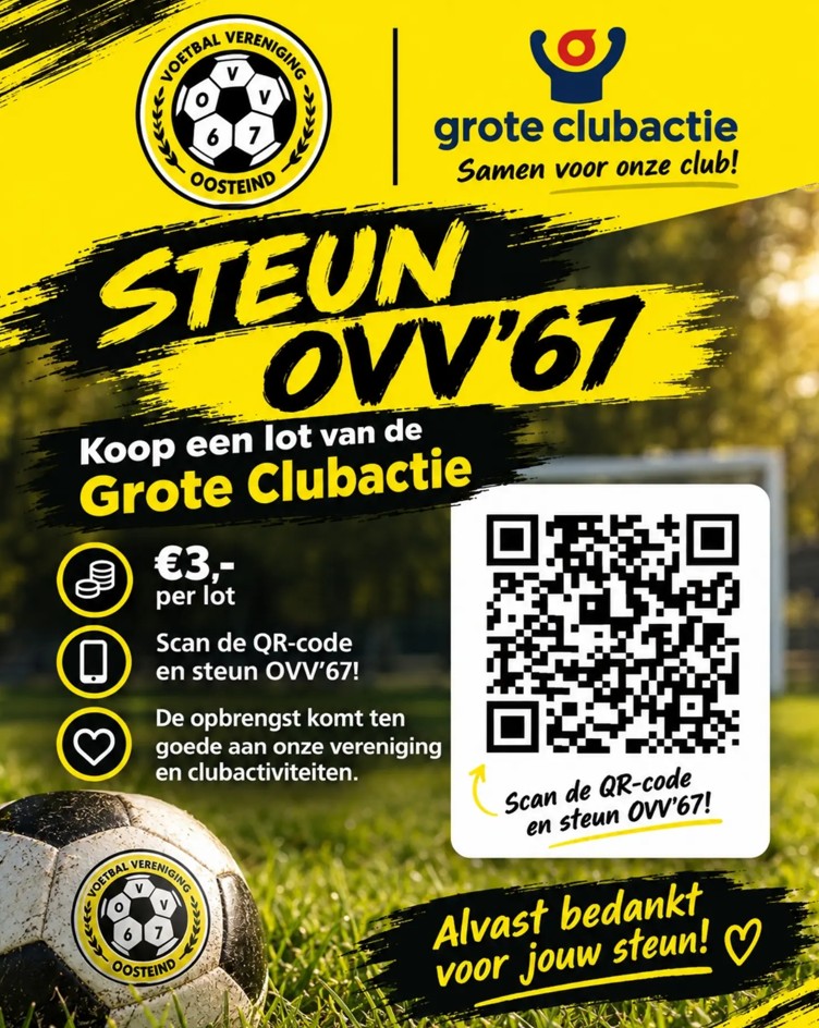 Help OVV'67 door mee te doen met de Grote Clubactie!