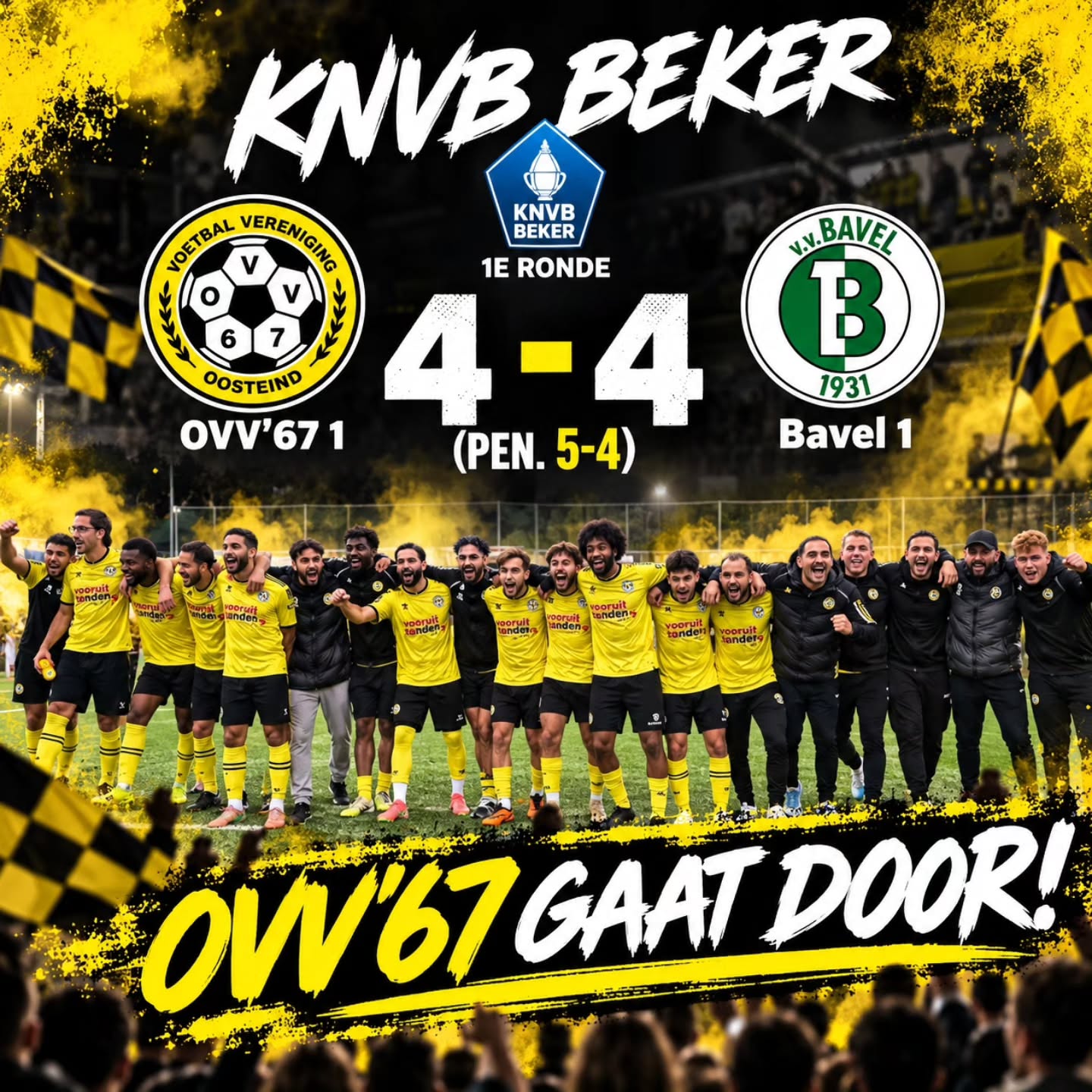 OVV'67 1 wint na comeback knap van v.v. Bavel 1!